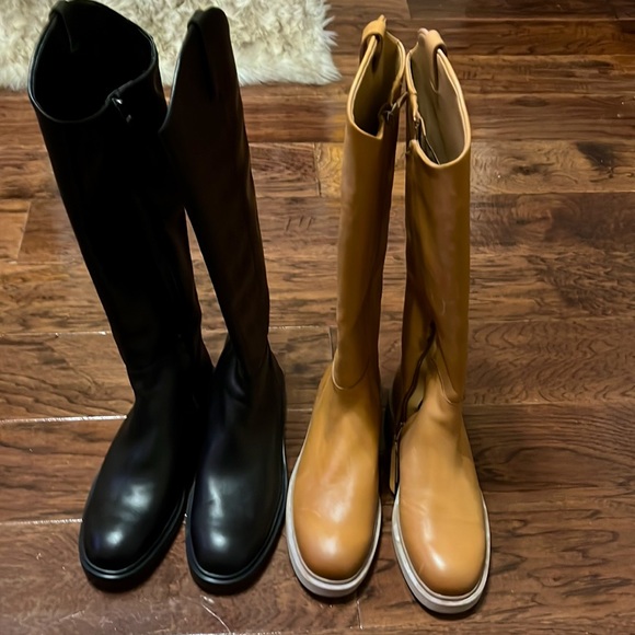 Sam Edelman black and Fable cashew leather boots size 8M. - Picture 4 of 6